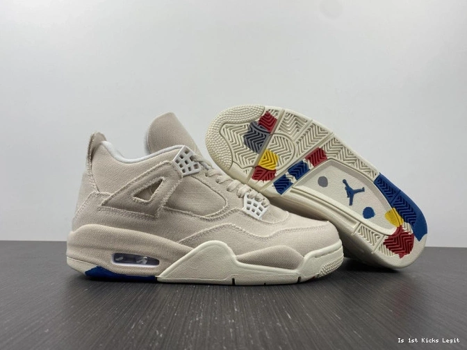 (W) Blank Jordan 4 Retro DQ4909-100 Canvas 0715